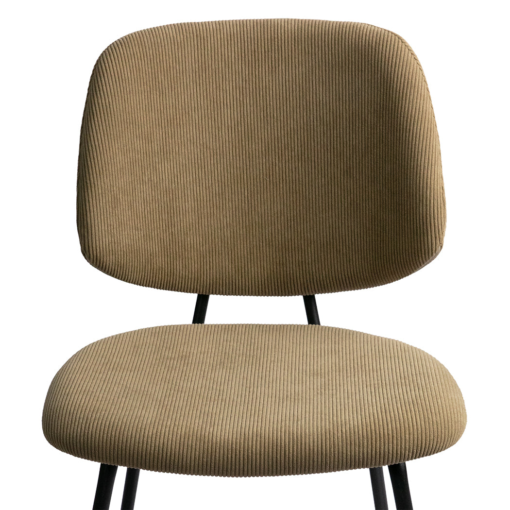 Levede 4x Dining Chairs Padded Seat Khaki - Levede