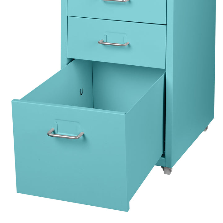 Levede 3 Drawer Office Drawers Cabinet Turquoise-1831592738374684675