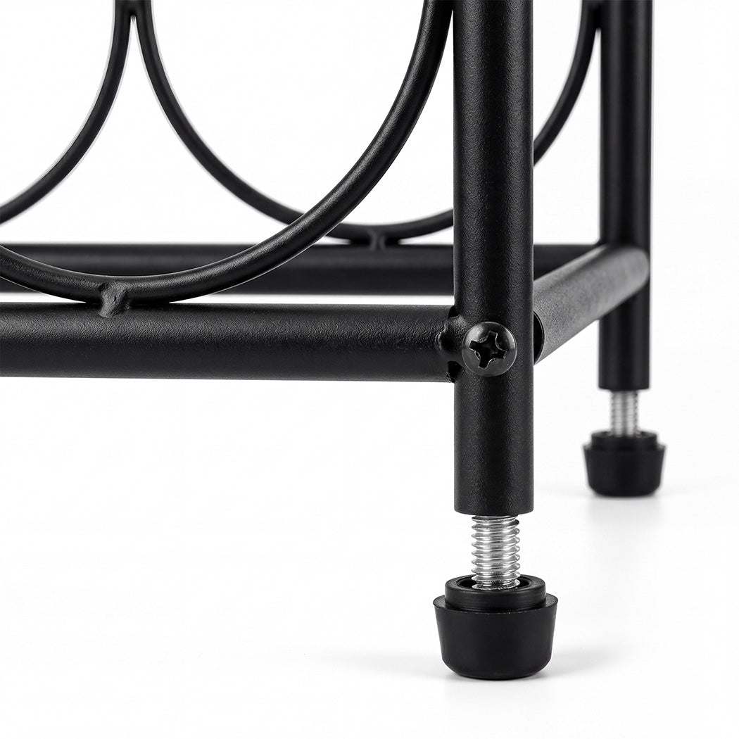 Levede 23 Bottle Wine Rack Kitchen Home Floor Storage Organiser Metal Black