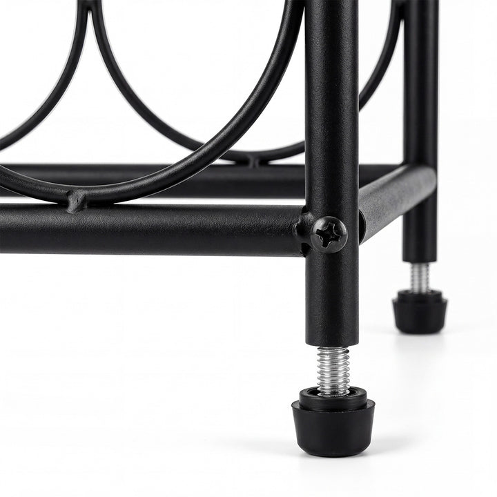 Levede 23 Bottle Wine Rack Kitchen Home Floor Storage Organiser Metal Black