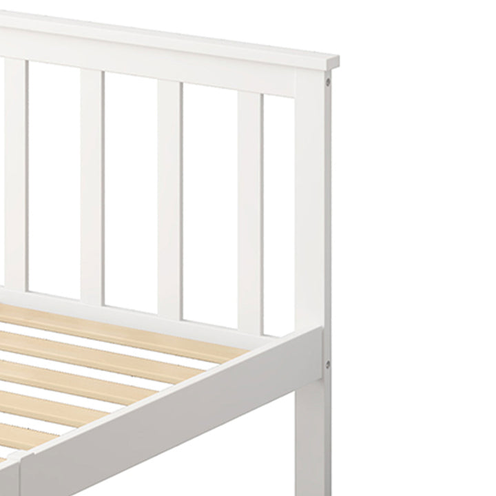 King Single Wooden Bed Frame Full White