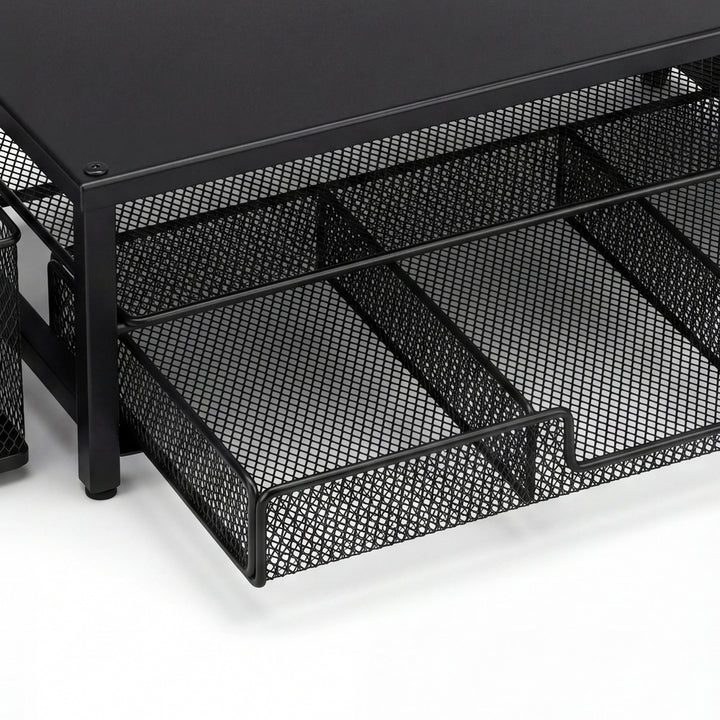 Levede Monitor Stand Riser Metal Computer Desk Organizer Shelf Drawer Pen Holder