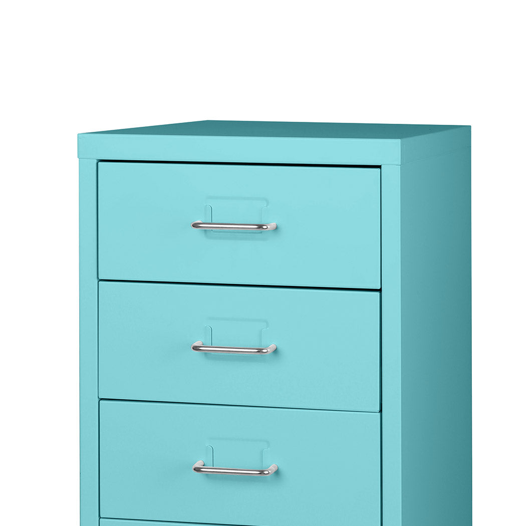 Levede 5 Drawer Office Cabinet Drawers Turquoise-1831592657135210500