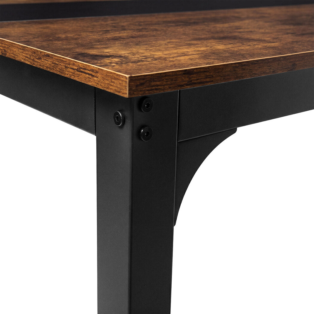 Dining Table 4-6 Seater Industrial Rectangular 160cm Kitchen Restaurant