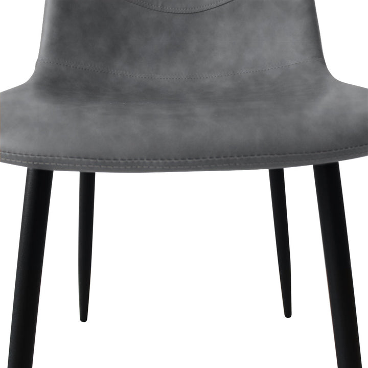 Grey Leather Dining Chairs