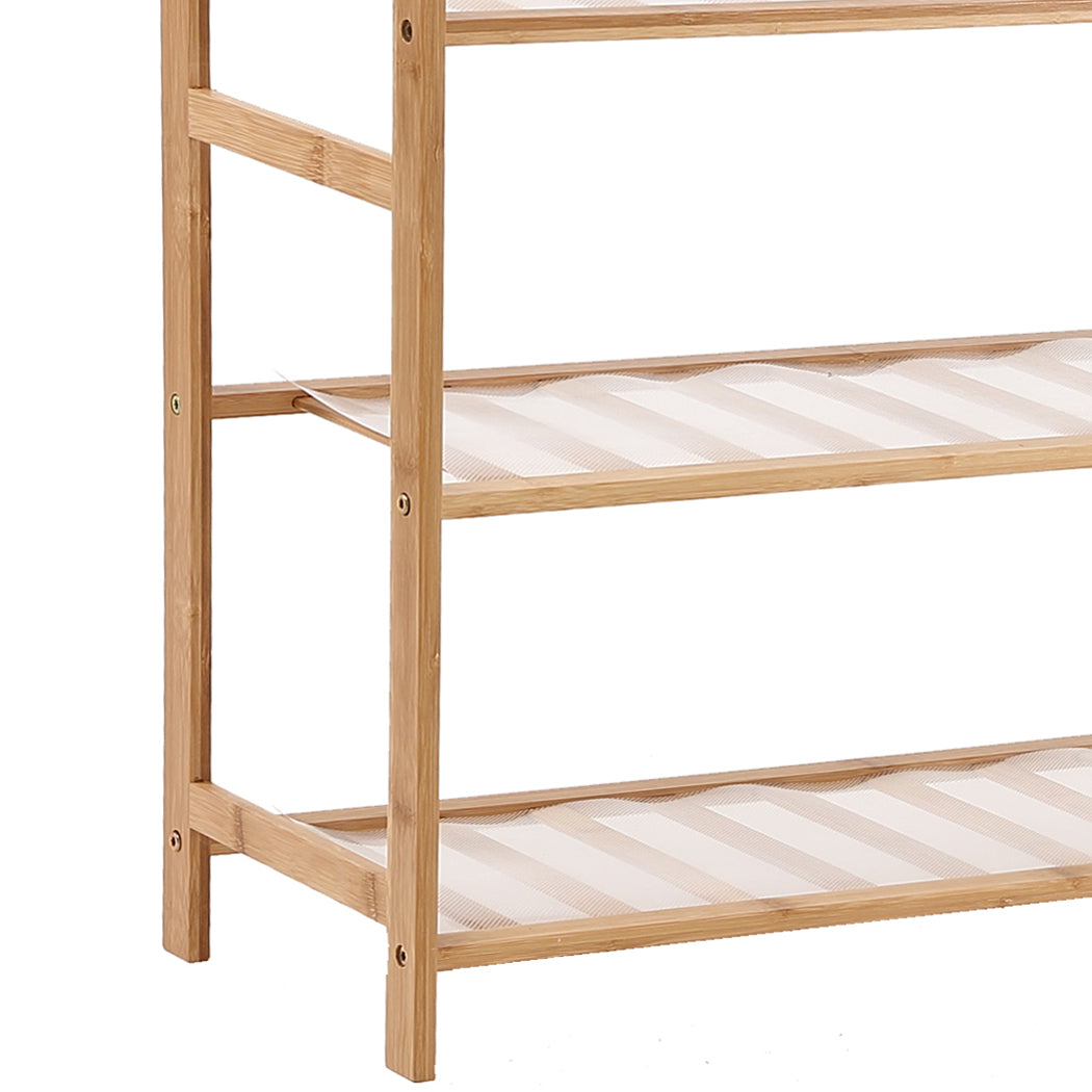 Levede Bamboo Shoe Rack Storage - 5 Tiers Wooden Organizer - Levede