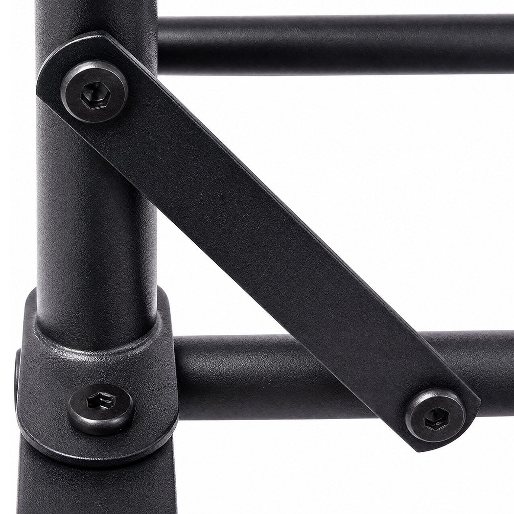 Clothes Rack Heavy Duty Garment Rack Carbon Steel 95kg Black