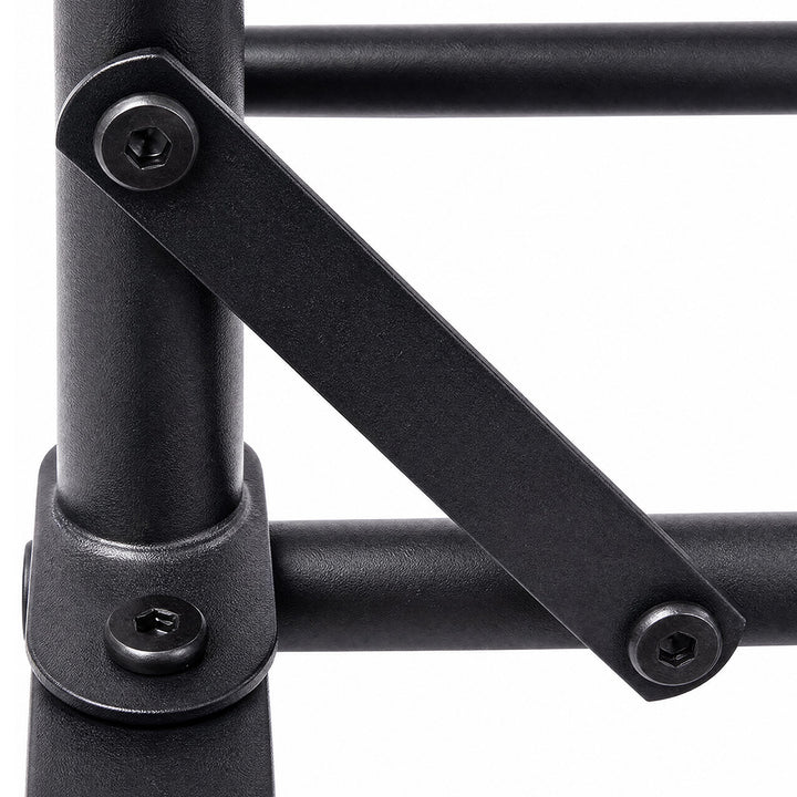 Clothes Rack Heavy Duty Garment Rack Carbon Steel 95kg Black