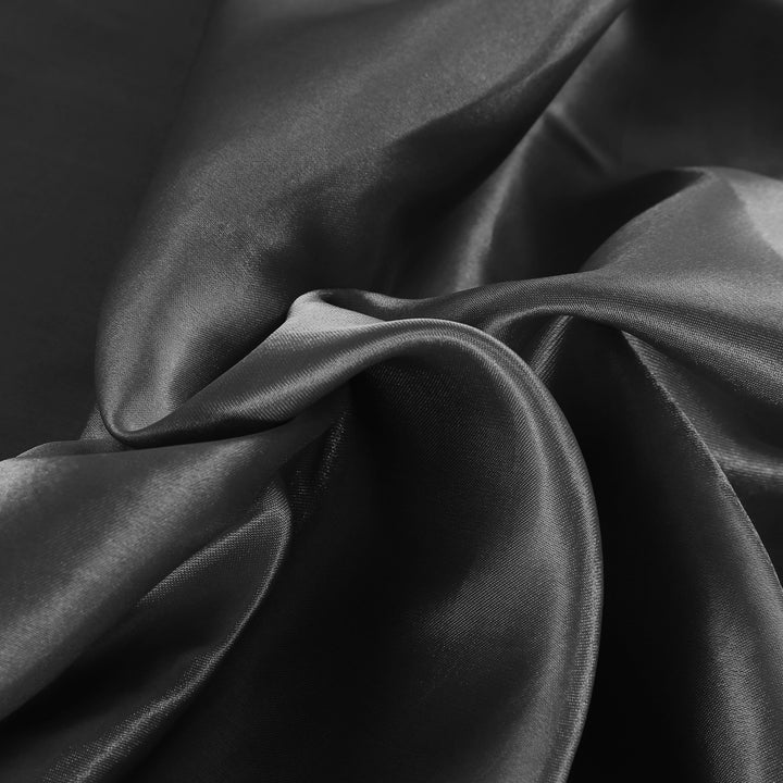 DreamZ Silky Satin Sheets Fitted Black - Levede