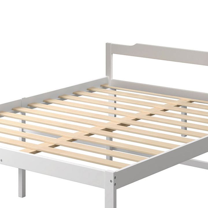 Levede Wooden Bed Frame - White - Levede