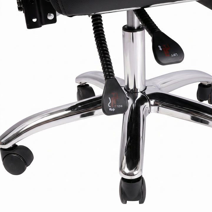 Gaming Chair Ergonomic With Footrest 150°Recline for Home Office Black