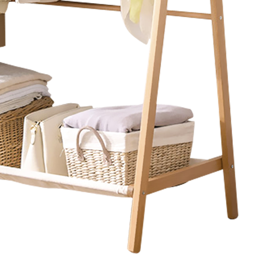 Levede Clothes Rack Wooden Wardrobe - Levede