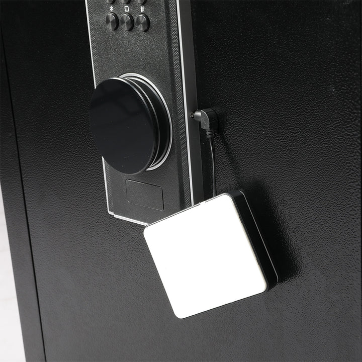 Fingerprint Large Security Safe Box Key Lock Money Safe Box Home Office 34.5L