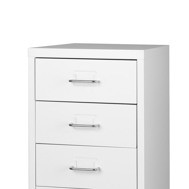 Levede 5 Drawer Office Cabinet Drawers White-1831592716337811460