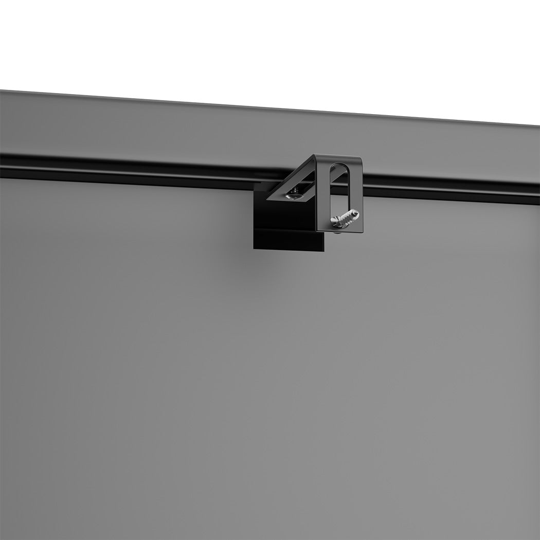 Display Cabinet With Glass Door Steel Frame Black
