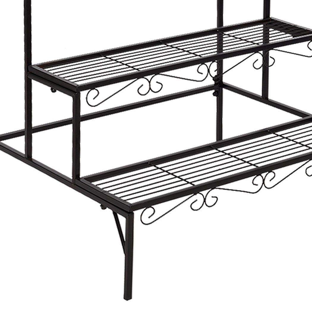 Levede 3 Tier Rectangle Metal Plant Stand for Outdoor and Indoor Use - Levede