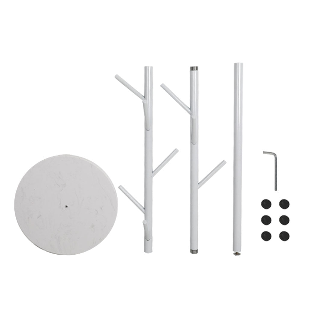 Levede Coat Rack Hat Clothes Stand Hanger White-1848848563531026436