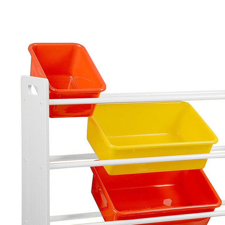 Levede Kids Toy Box Bookshelf with 12 Bins for Organizing Toys and Books - Levede