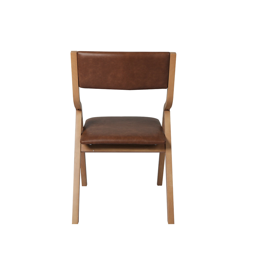 Levede 2x Foldable PU Dining Chairs - Levede