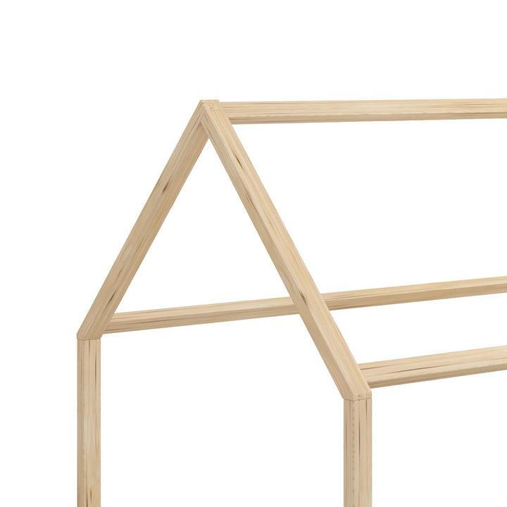 Levede Bed Frame Single Wooden Timber Natural and White - Levede