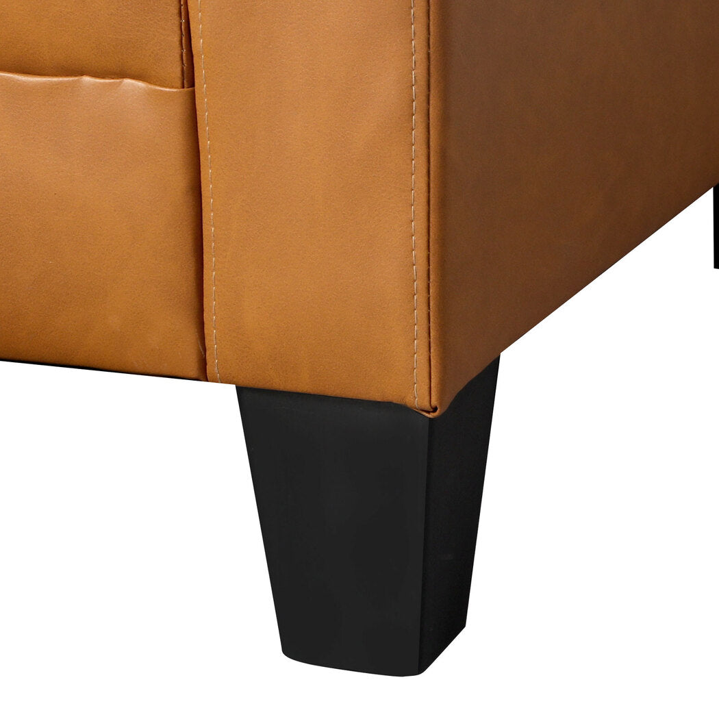 PU Sofa Bed Folding Convertible Lounge  Armrest Couch Modular Recliner
