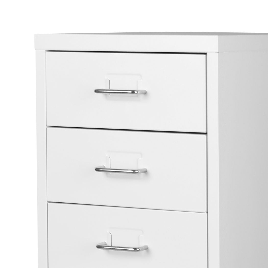 Levede Office Cabinet 8 Drawer Drawers White-1831592578777223173