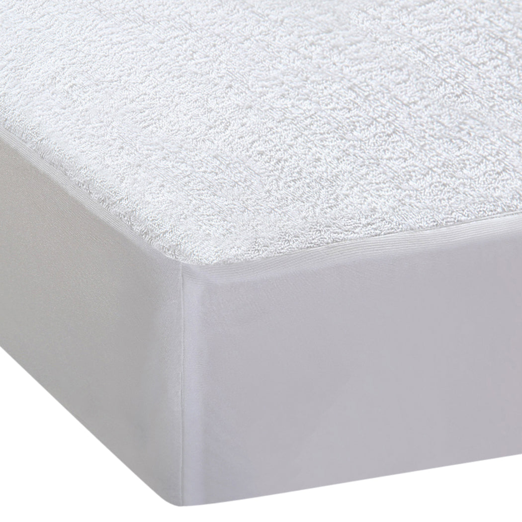 DreamZ Terry Cotton Fully Fitted Waterproof Mattress Protector - Levede