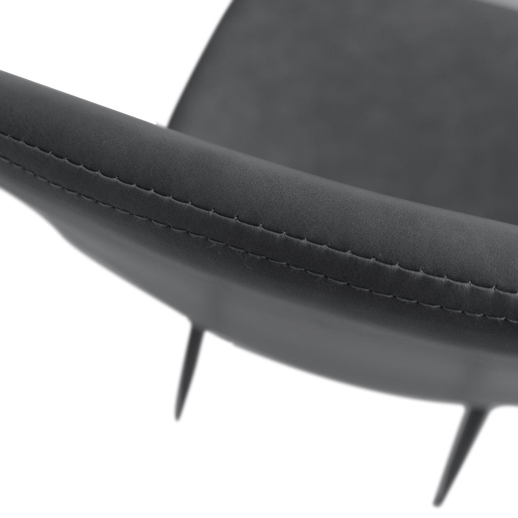 Grey Leather Dining Chairs