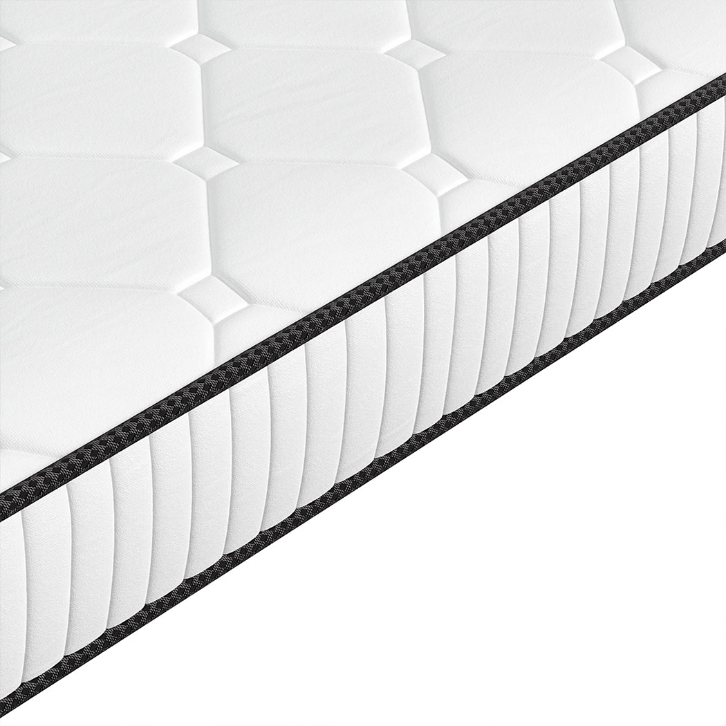 Dreamz Spring Mattress Bed Pocket Tight Top Foam Medium Firm Double Size 20CM - Levede