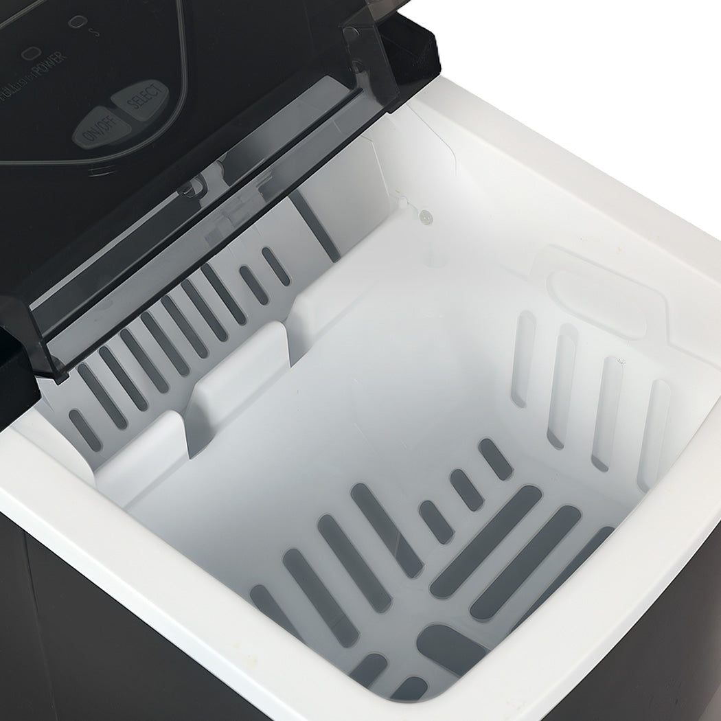 Portable Ice Maker Machine with Self-Cleaning For Home Bar Black