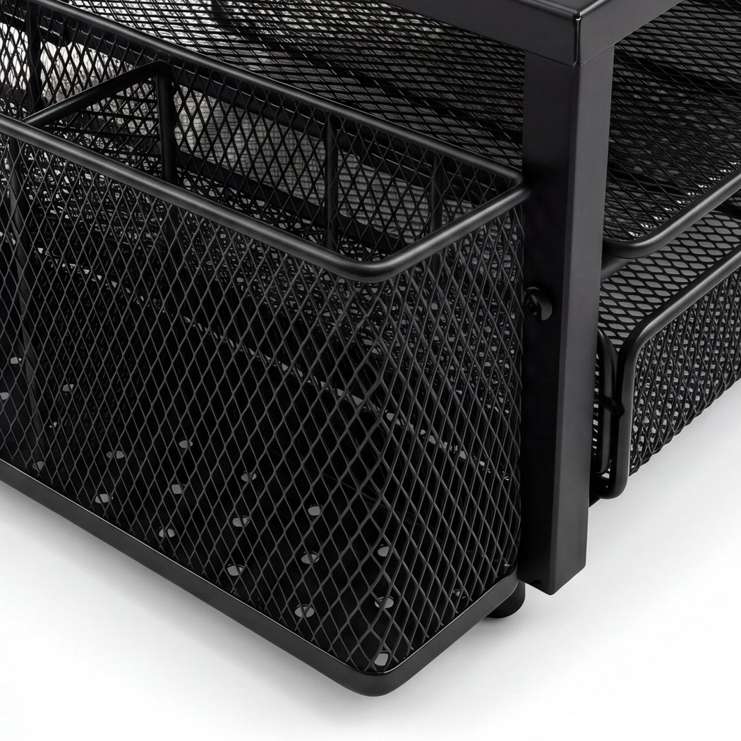 Levede Monitor Stand Riser Metal Computer Desk Organizer Shelf Drawer Pen Holder