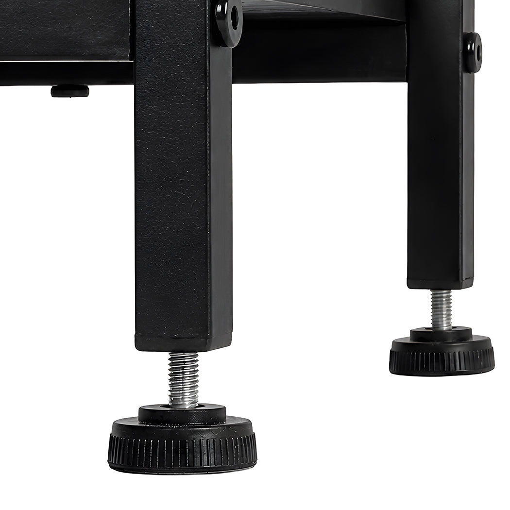 Console Table with Drawers 3-Tier Slim Hallway Table 80cm Entryway Black