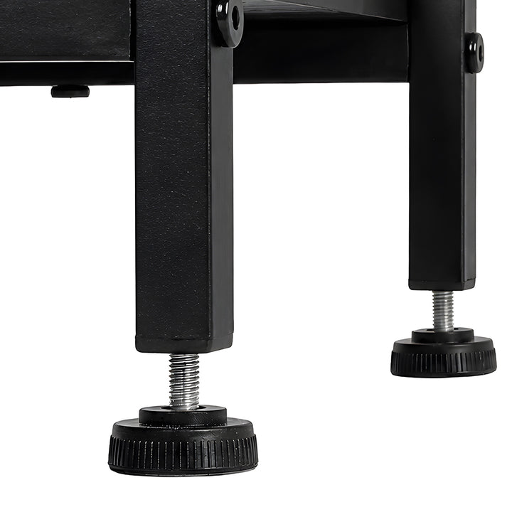 Console Table with Drawers 3-Tier Slim Hallway Table 80cm Entryway Black