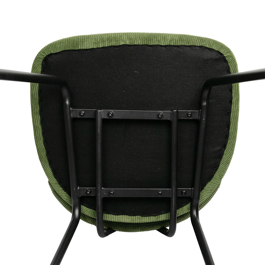 Levede 4x Dining Chairs Padded Seat Green - Levede