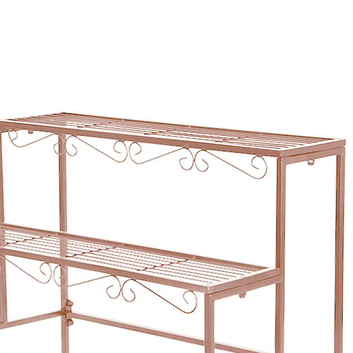 Levede 3 Tier Rectangle Metal Plant Stand for Outdoor and Indoor Use - Levede