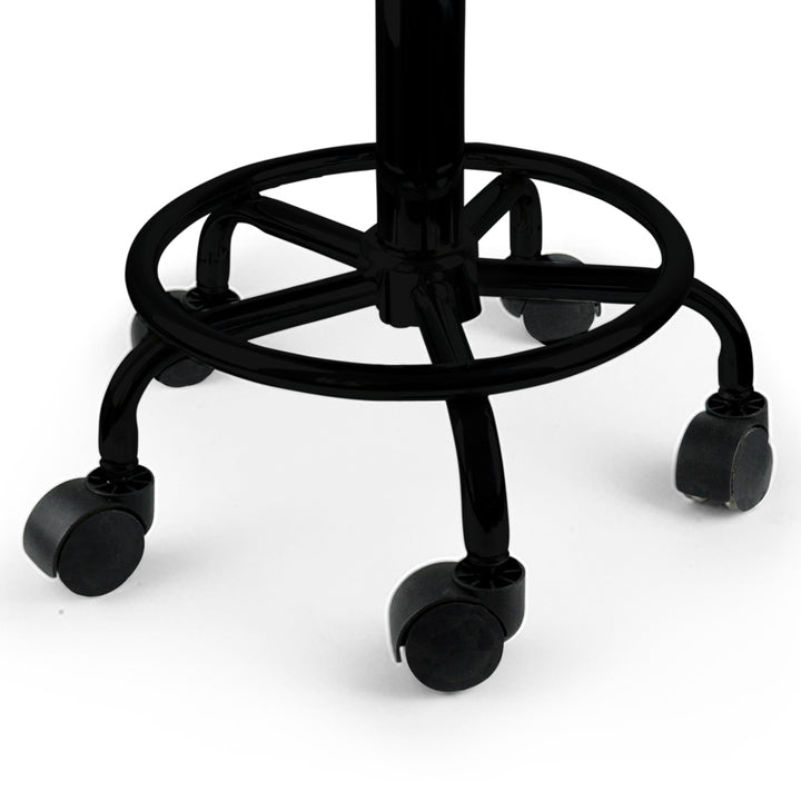 Levede Salon Stool Swivel Bar Stools Black with Black Stand-1843791305059209221