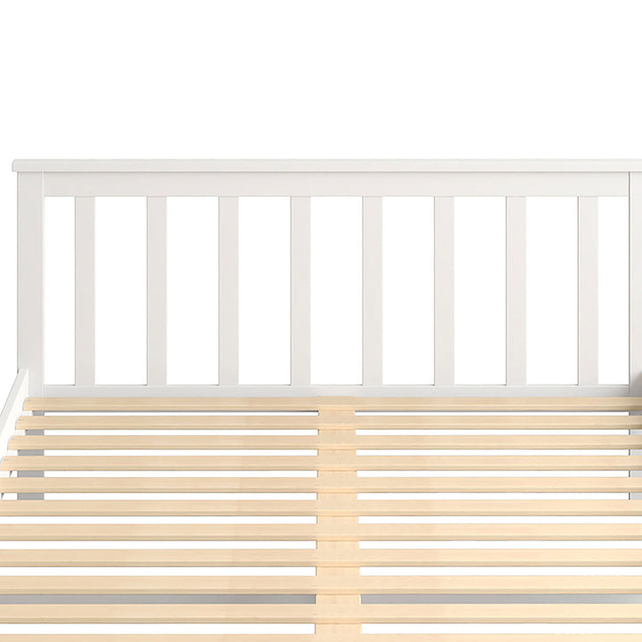 Levede Wooden Bed Frame Full White - Levede