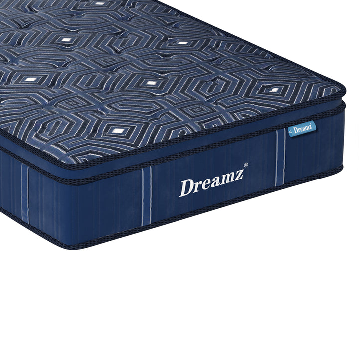 DreamZ Spring Mattress Euro Top - 30CM Thickness for Ultimate Comfort - Levede