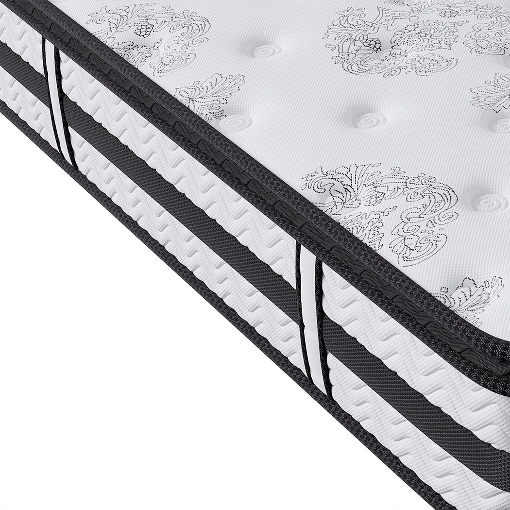 Spring Mattress Euro Top Medium Firm 35cm - Levede