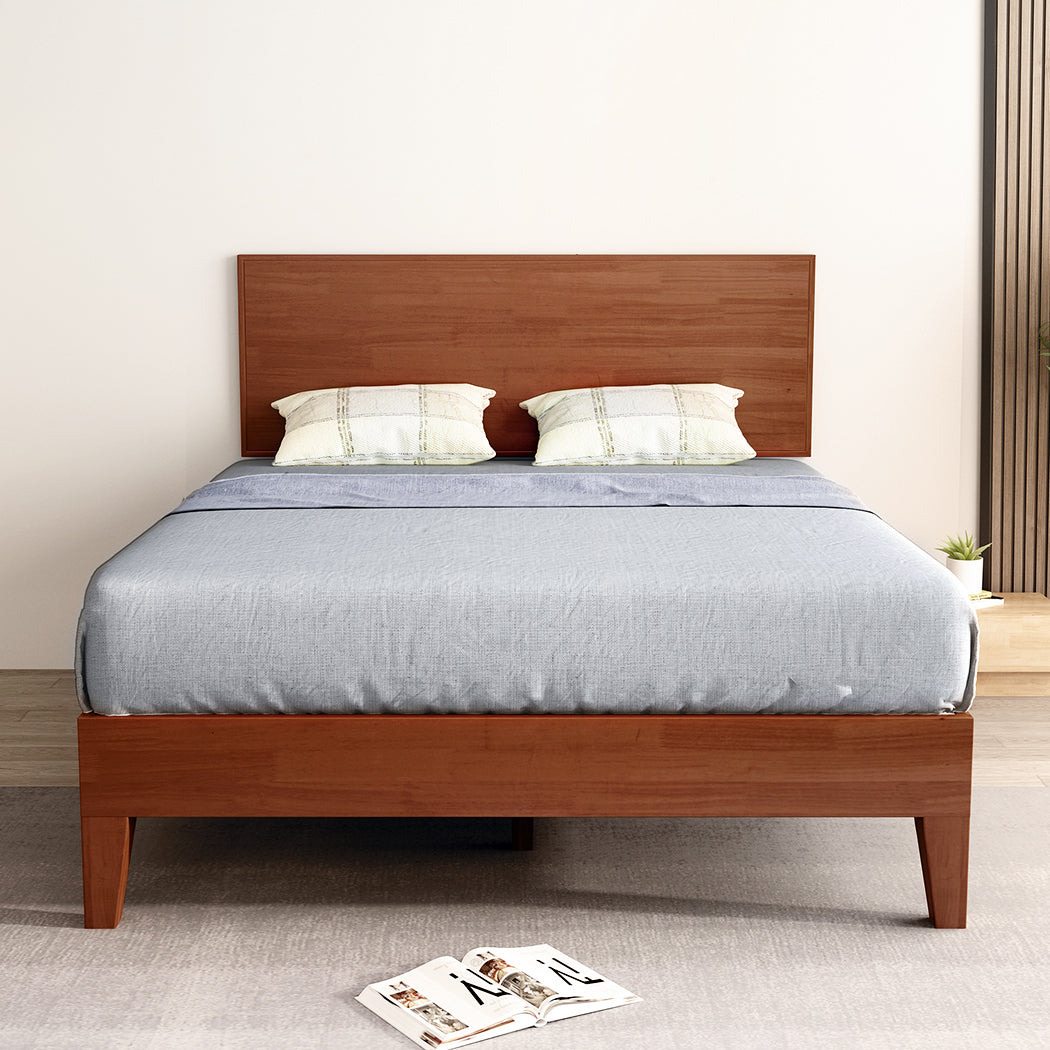 Levede Double & Queen Rubberwood Bed Frame - Levede