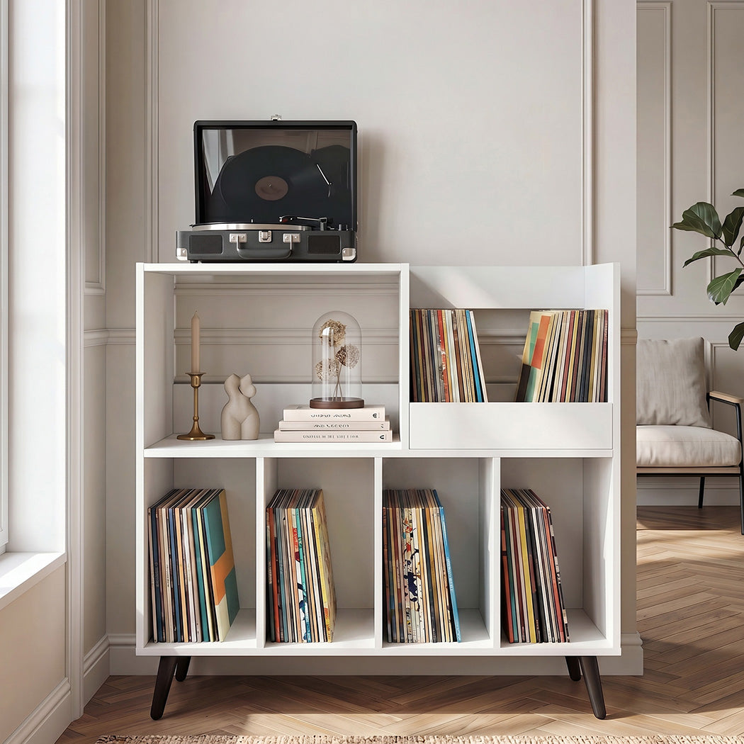 Record Player Stand Vinyl Holder Cabinet Turntable Table 300+ Albums