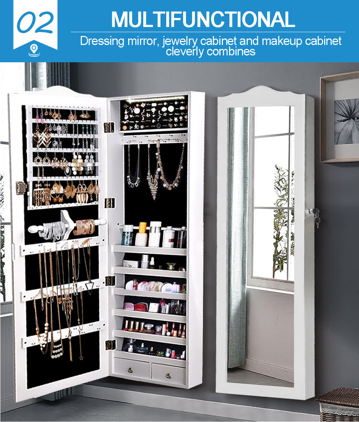 Levede Mirror Jewellery Cabinet Storage - Levede