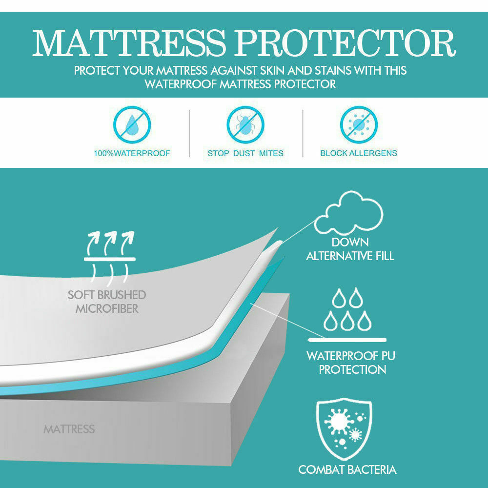 DreamZ Fitted Waterproof Bed Mattress - Levede