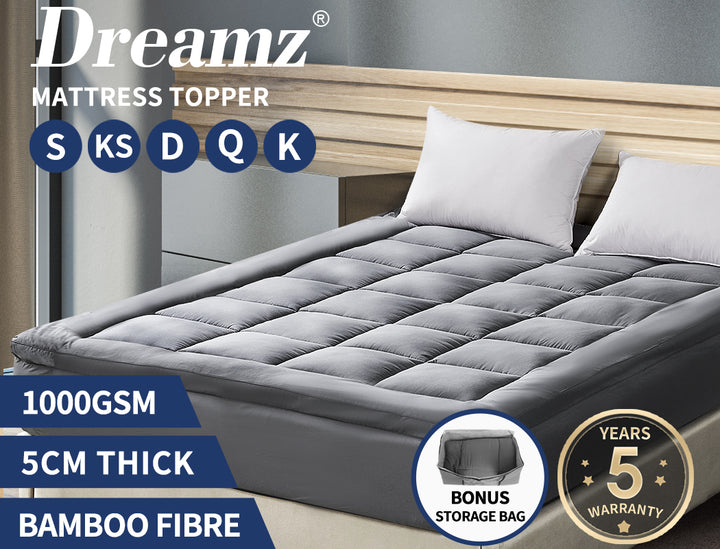 DreamZ Mattress Topper Bamboo Fibre - Levede