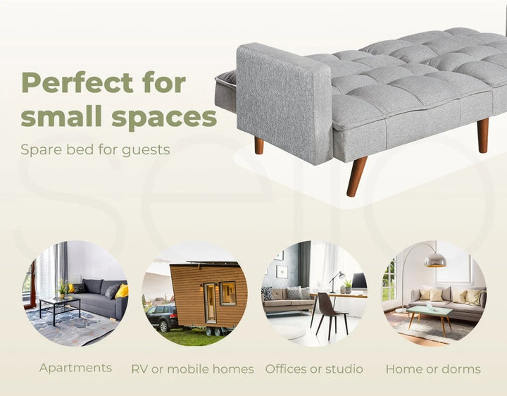 Sofa Bed Futon Convertible Fabric