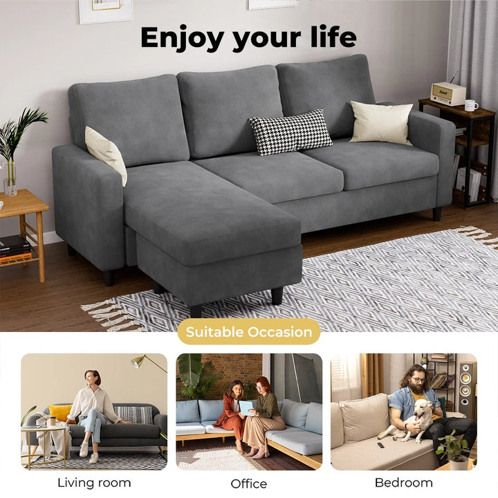 L-shaped Sectional Sofa Lounge Chaise Set