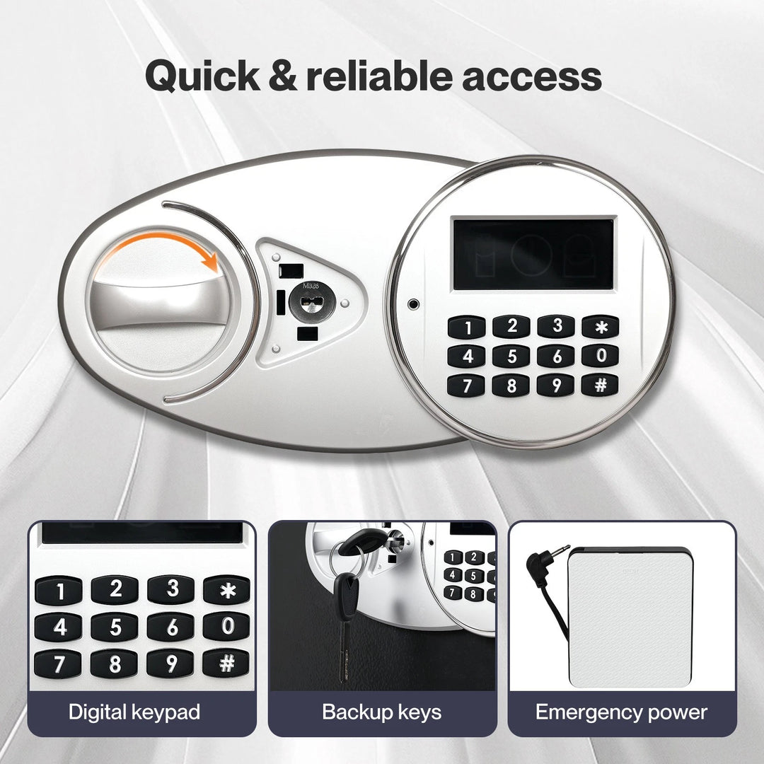 85L Safe Fireproof Security Box Home Office Cash Lock Deposit Password