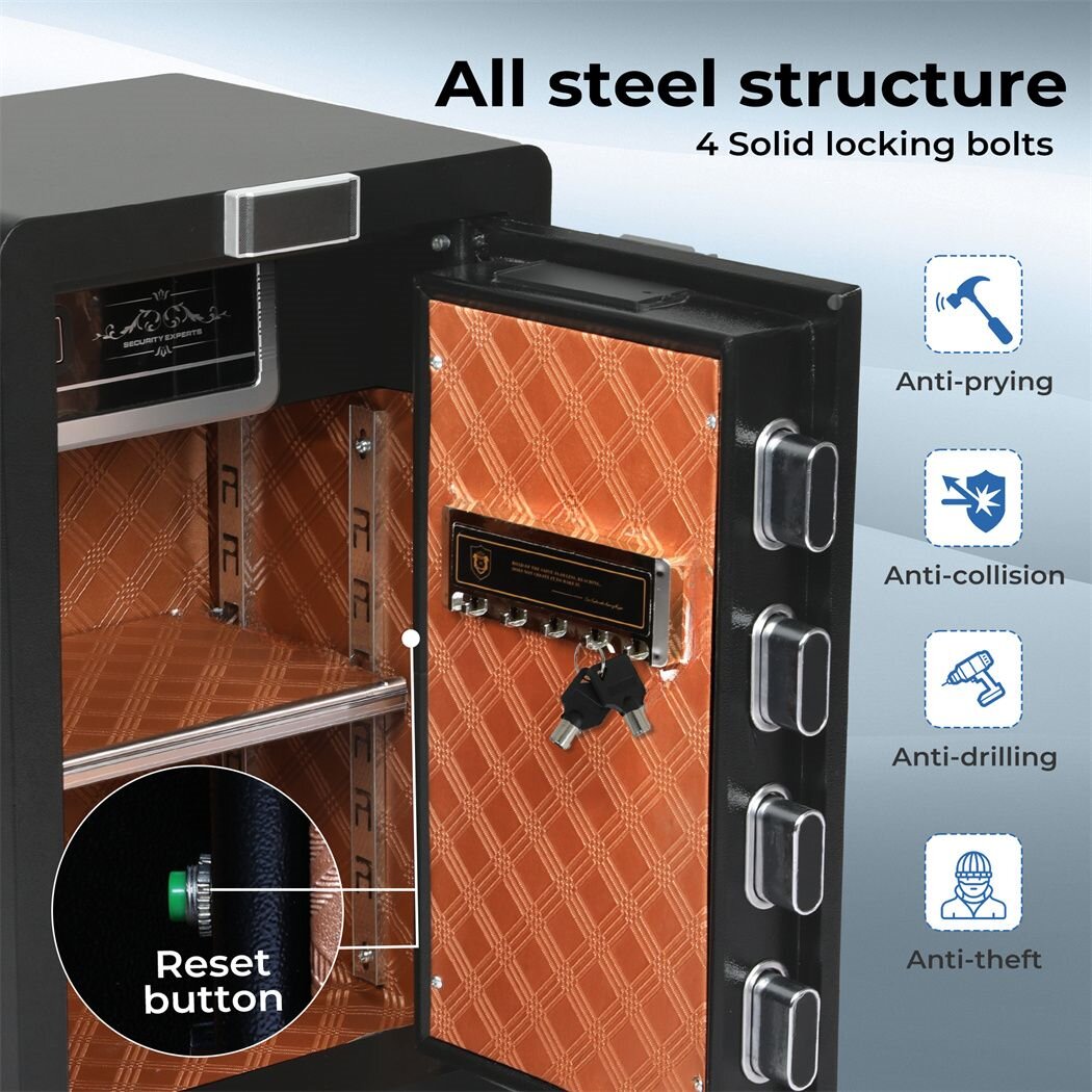 Digital Security Safe Box Key Lock Money Safe Box Home Office Waterproof 34.5L