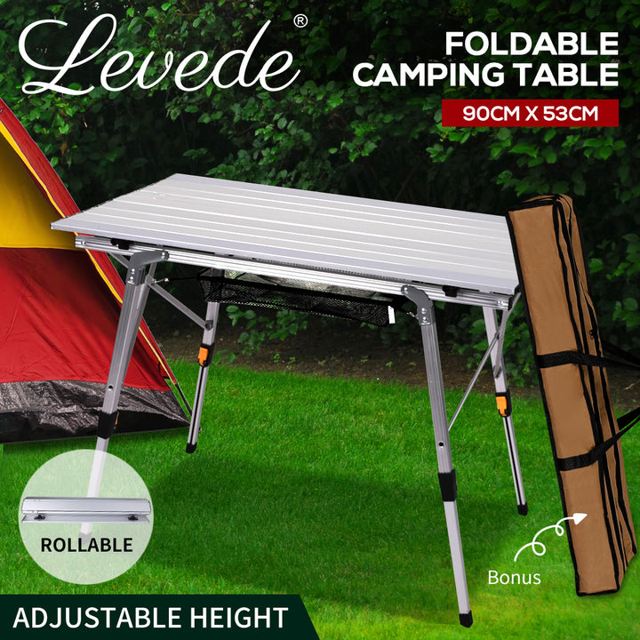 Levede Camping Table Roll Up Folding - Levede