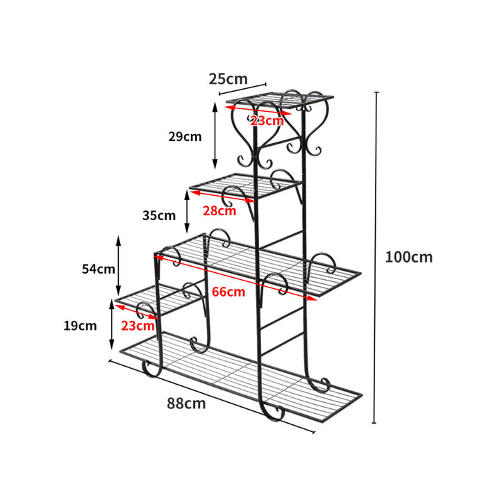 Levede 5 Tier Plant Stand Outdoor Indoor Metal - Levede